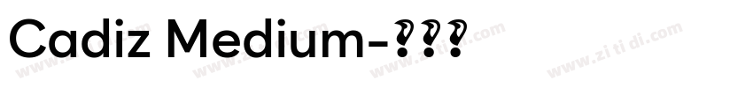 Cadiz Medium字体转换
